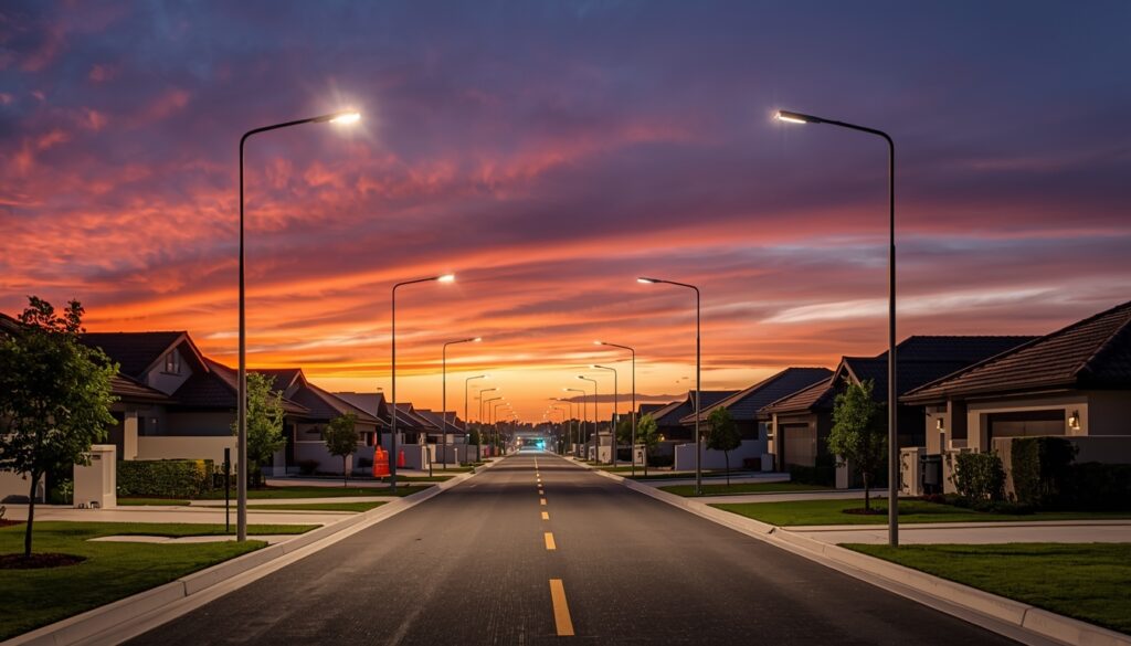 Instalação de iluminação LED em loteamento residencial em Duas Barras